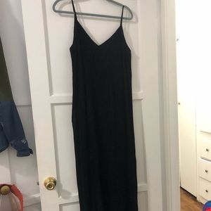 Keepsake black maxi xxs pleated chiffon dress